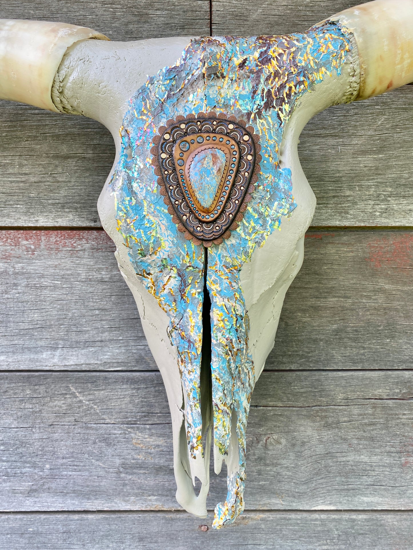 “Aurora” Texas Longhorn Skull Art