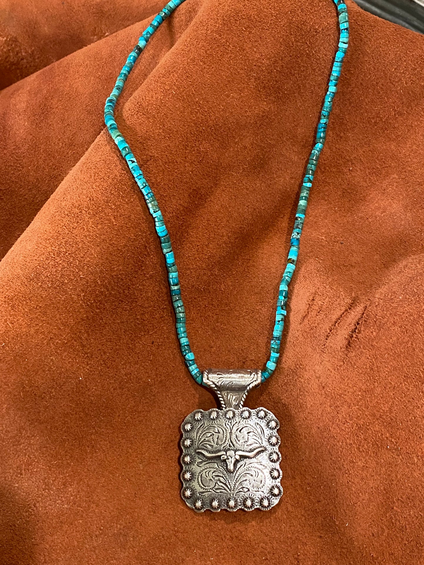 Longhorn & Turquoise Necklace