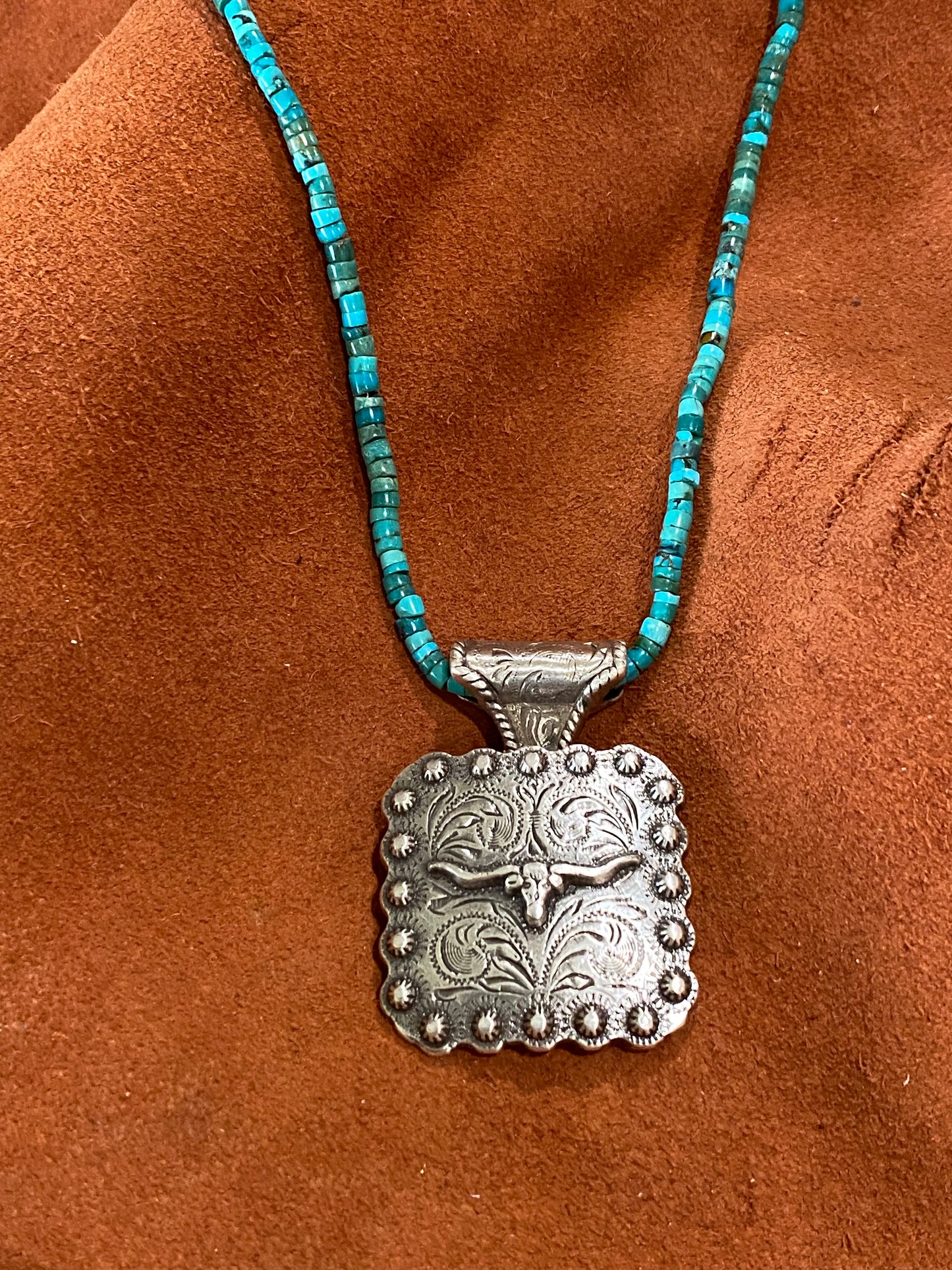 Longhorn & Turquoise Necklace