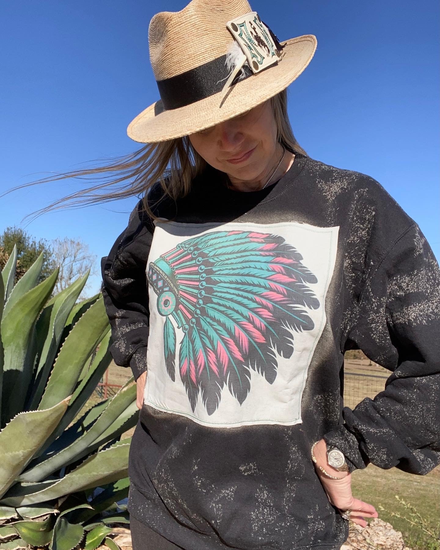 Indian Head dress Sweatshirt