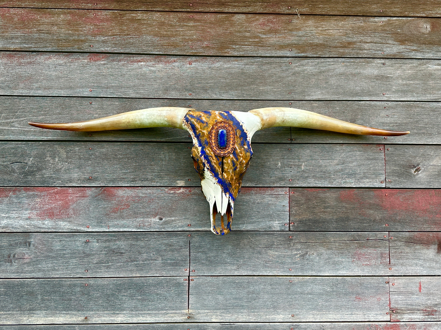 “Levi” Texas Longhorn Skull Art