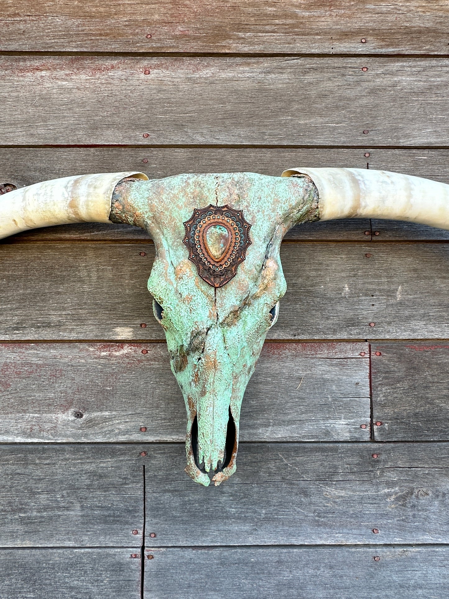 “Gustine” Texas Longhorn Skull Art